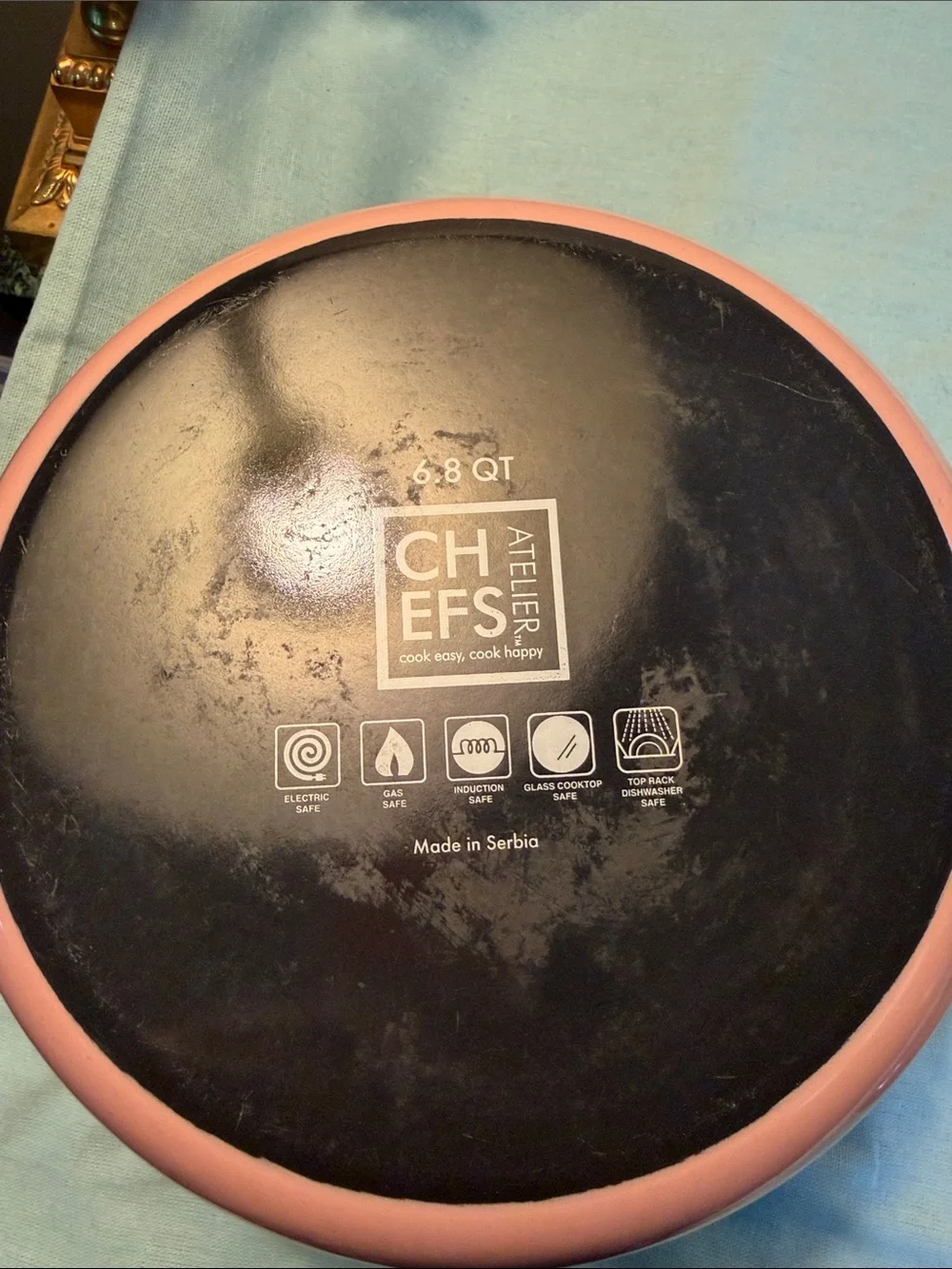 ATELIER CHEFS Pink Enamel Covered Dutch Oven - Classic Cookware